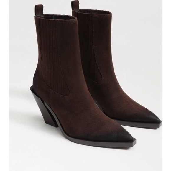 Sam Edelman Mandey Booties in Chocolate Brown
